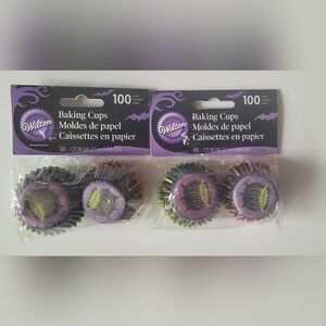 New Wilton Mini Halloween paper cupcake Candy Liners Baking Cups 2 Pk 1.25" 200